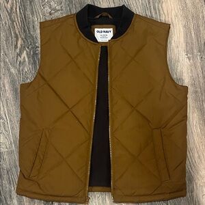 Old Navy Men's Tan Quilted Vest